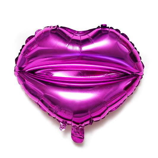 Magenta Kiss Lips Balloon