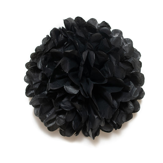 Black Paper Tissue Flower Ball