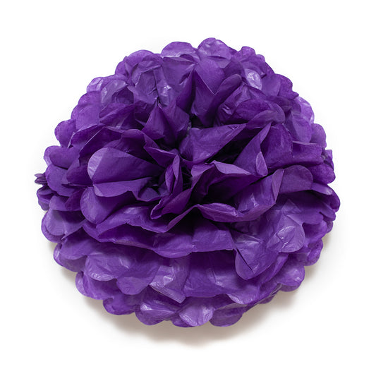 Purple Paper Tissue Flower Ball