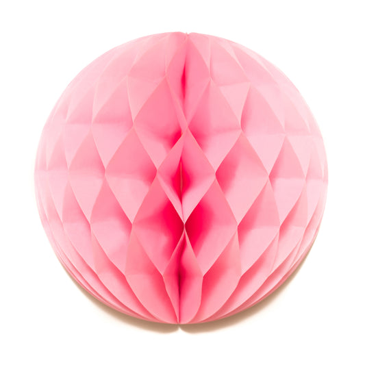 Pink Paper Tissue Honeycomb Ball Large